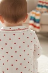 Kız Çocuk Önden Çıtçıtlı Pamuklu Pijama Takımı