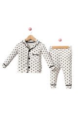 Kız Çocuk Önden Düğmeli Pamuklu Pijama Takımı
