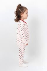 Kız Bebek Önden Çıtçıtlı Pamuklu Pijama Takımı
