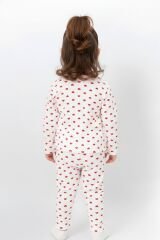 Kız Bebek Önden Çıtçıtlı Pamuklu Pijama Takımı
