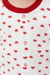 Kız Bebek Önden Çıtçıtlı Pamuklu Pijama Takımı